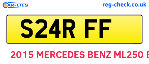 S24RFF are the vehicle registration plates.