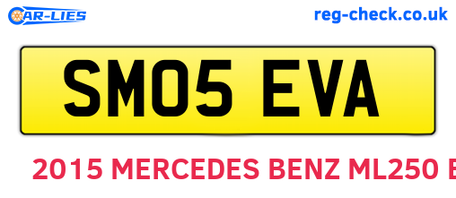 SM05EVA are the vehicle registration plates.