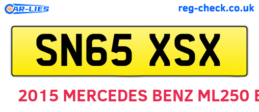 SN65XSX are the vehicle registration plates.
