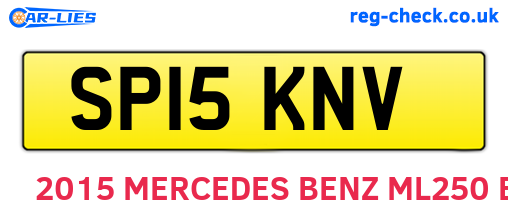 SP15KNV are the vehicle registration plates.