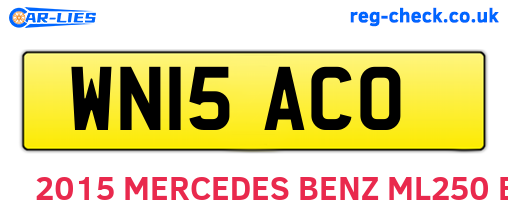 WN15ACO are the vehicle registration plates.