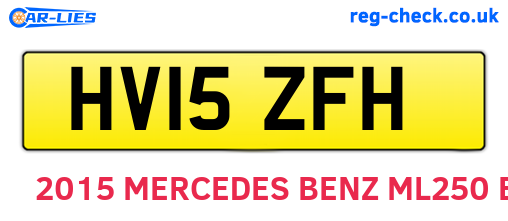 HV15ZFH are the vehicle registration plates.