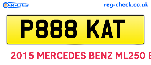 P888KAT are the vehicle registration plates.