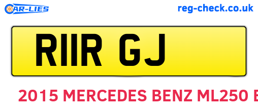 R11RGJ are the vehicle registration plates.
