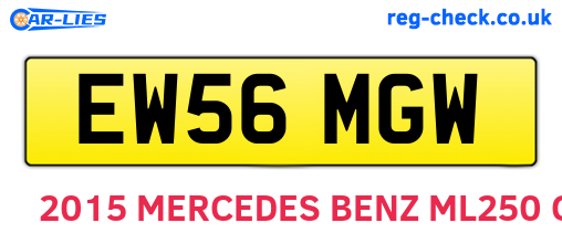EW56MGW are the vehicle registration plates.