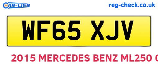 WF65XJV are the vehicle registration plates.