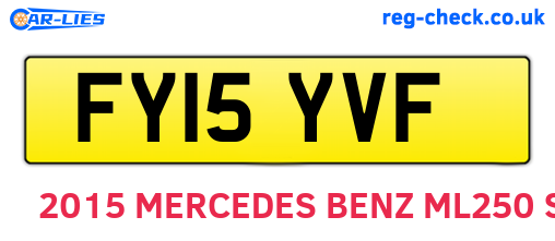 FY15YVF are the vehicle registration plates.