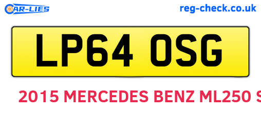 LP64OSG are the vehicle registration plates.
