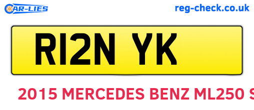R12NYK are the vehicle registration plates.