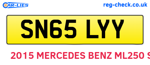 SN65LYY are the vehicle registration plates.