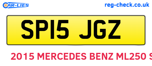 SP15JGZ are the vehicle registration plates.