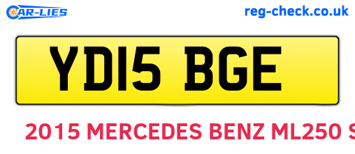 YD15BGE are the vehicle registration plates.