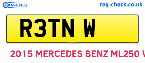 R3TNW are the vehicle registration plates.