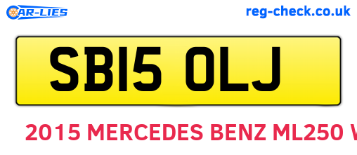 SB15OLJ are the vehicle registration plates.