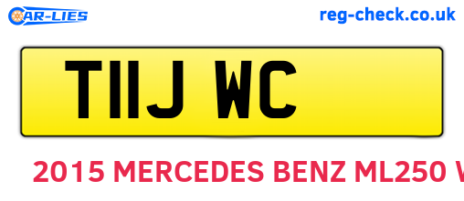 T11JWC are the vehicle registration plates.