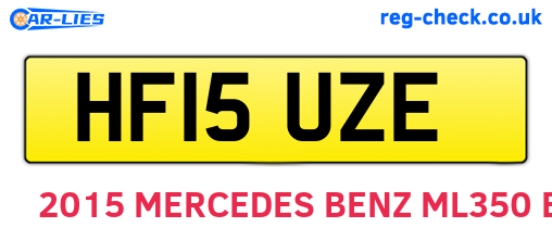 HF15UZE are the vehicle registration plates.