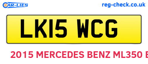 LK15WCG are the vehicle registration plates.