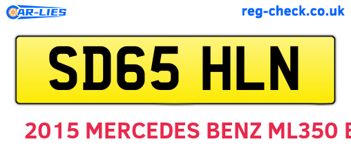 SD65HLN are the vehicle registration plates.