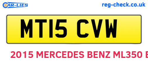 MT15CVW are the vehicle registration plates.
