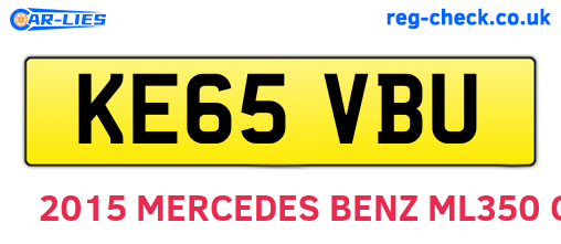 KE65VBU are the vehicle registration plates.