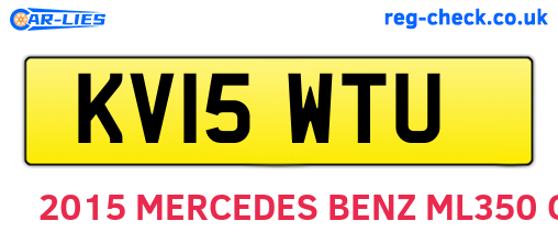 KV15WTU are the vehicle registration plates.