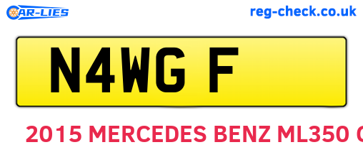 N4WGF are the vehicle registration plates.