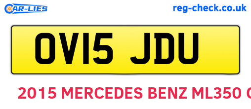 OV15JDU are the vehicle registration plates.