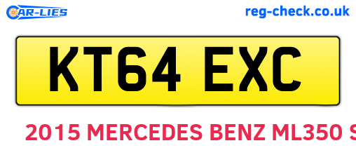 KT64EXC are the vehicle registration plates.