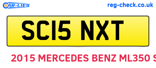 SC15NXT are the vehicle registration plates.