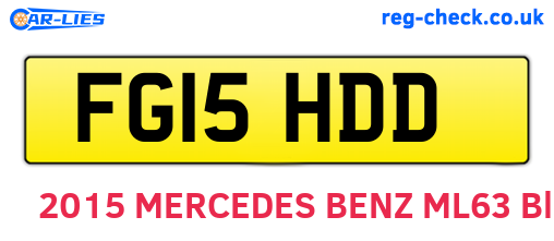 FG15HDD are the vehicle registration plates.