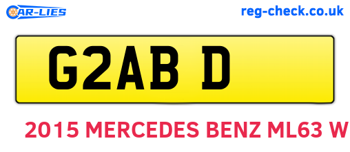 G2ABD are the vehicle registration plates.