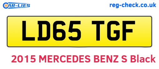 LD65TGF are the vehicle registration plates.