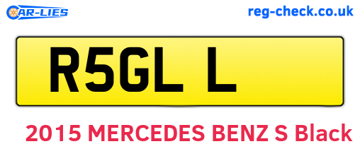 R5GLL are the vehicle registration plates.