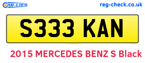 S333KAN are the vehicle registration plates.