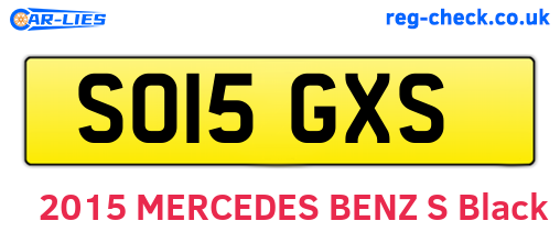 SO15GXS are the vehicle registration plates.