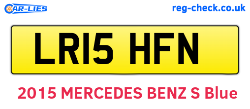 LR15HFN are the vehicle registration plates.