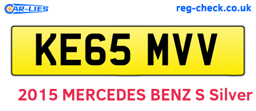 KE65MVV are the vehicle registration plates.