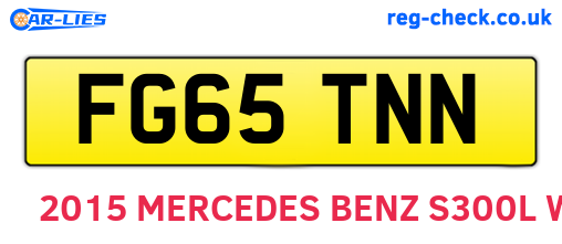 FG65TNN are the vehicle registration plates.