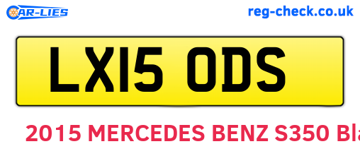 LX15ODS are the vehicle registration plates.