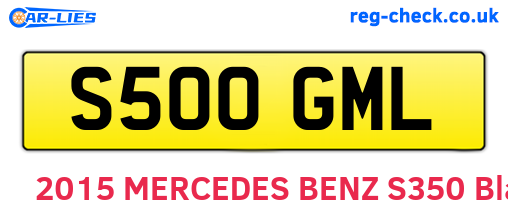S500GML are the vehicle registration plates.