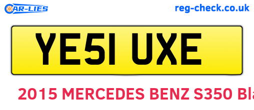 YE51UXE are the vehicle registration plates.