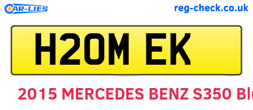 H20MEK are the vehicle registration plates.