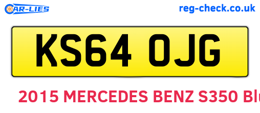 KS64OJG are the vehicle registration plates.