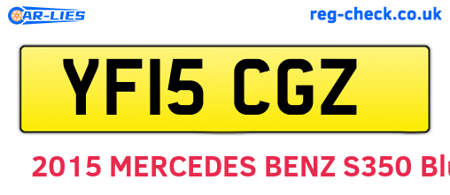 YF15CGZ are the vehicle registration plates.