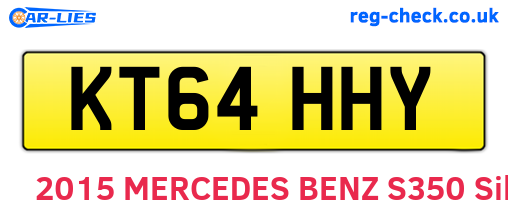 KT64HHY are the vehicle registration plates.