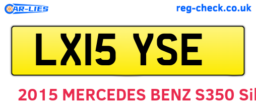LX15YSE are the vehicle registration plates.