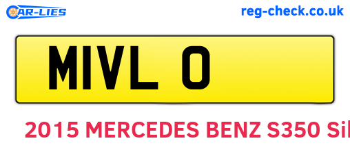 M1VLO are the vehicle registration plates.