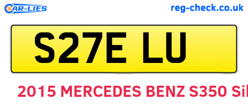 S27ELU are the vehicle registration plates.