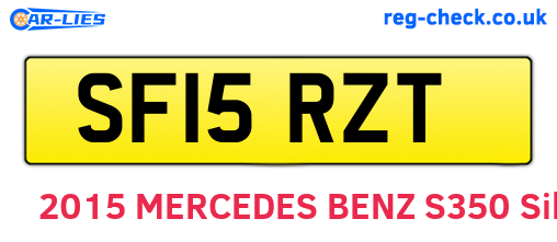 SF15RZT are the vehicle registration plates.