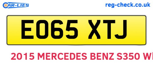 EO65XTJ are the vehicle registration plates.